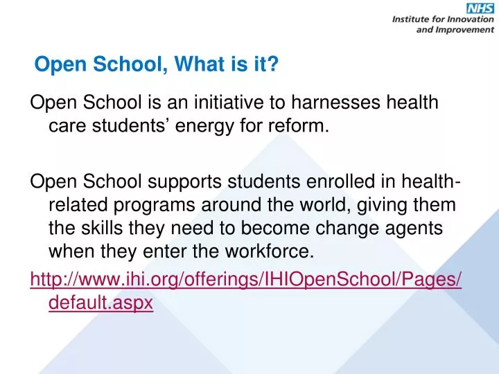 open school what is it