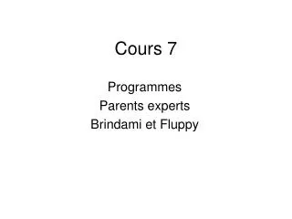 cours 7