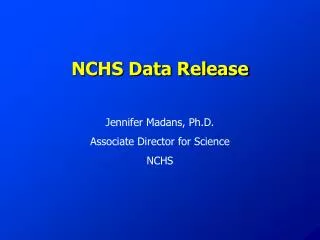 NCHS Data Release