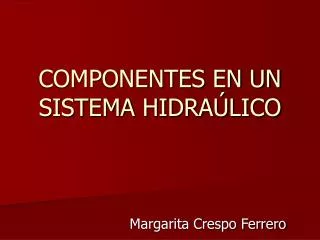 componentes en un sistema hidra lico