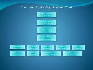 Counseling Center Organizational Chart