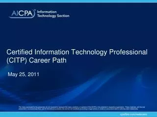 Certified Information Technology Professional (CITP) Career Path