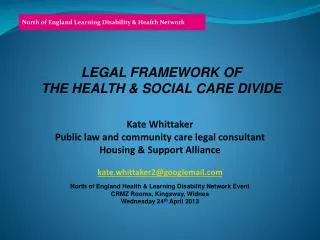 LEGAL FRAMEWORK OF THE HEALTH &amp; SOCIAL CARE DIVIDE