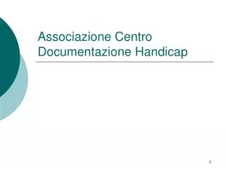 Associazione Centro Documentazione Handicap