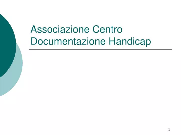 associazione centro documentazione handicap