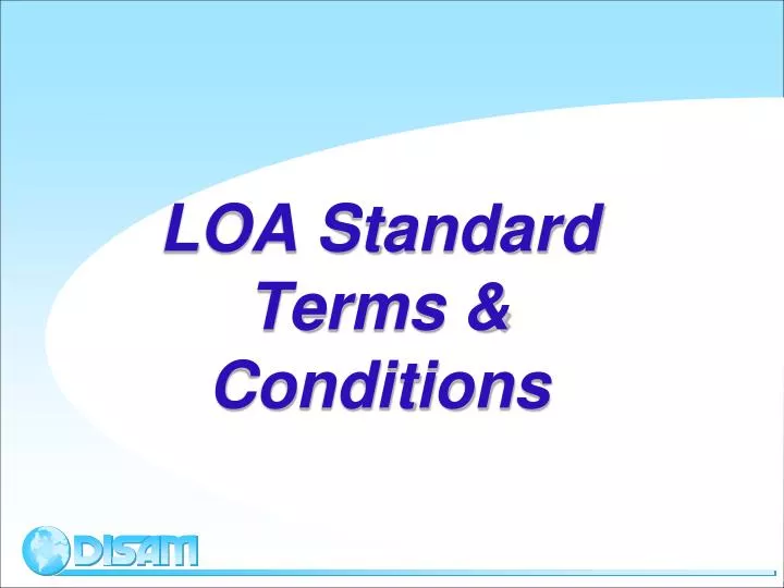 loa standard terms conditions