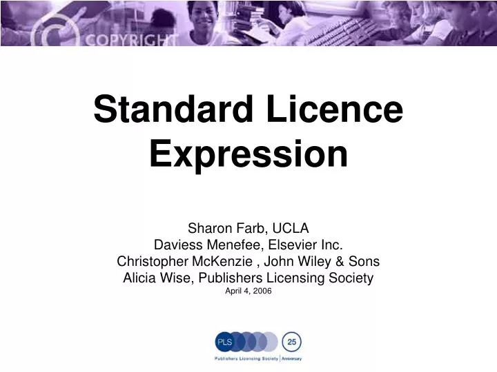 standard licence expression