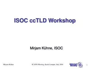 ISOC ccTLD Workshop