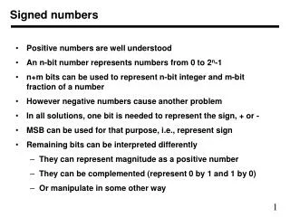 signed numbers