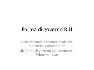 Forma di governo R.U