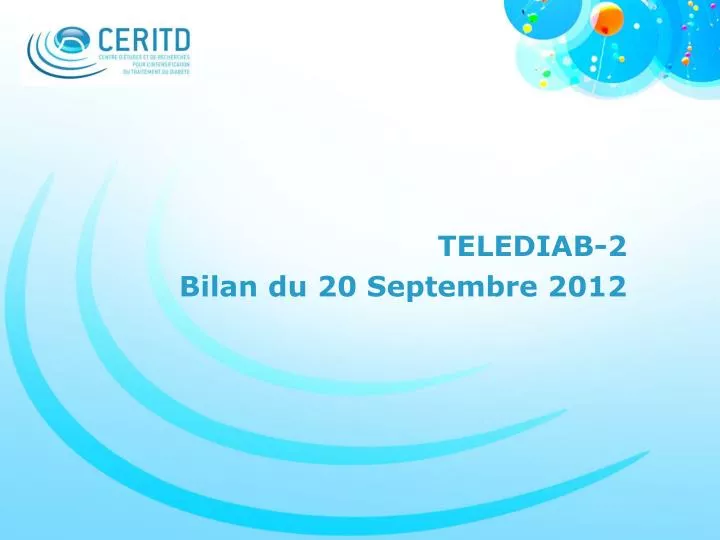 telediab 2 bilan du 20 septembre 2012