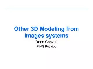 Other 3D Modeling from images systems
