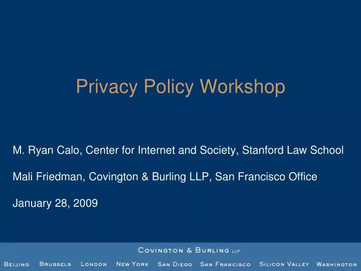 privacy policy workshop