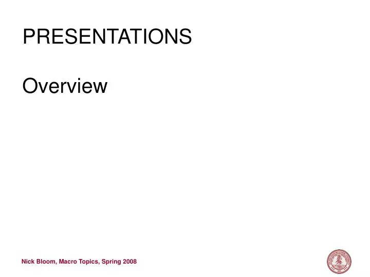 presentations overview