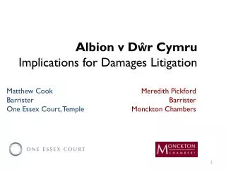 Albion v D?r Cymru Implications for Damages Litigation