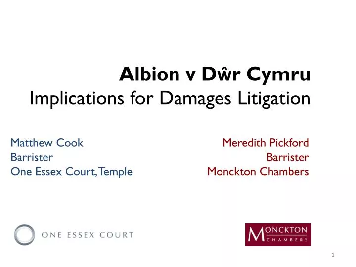 albion v d r cymru implications for damages litigation