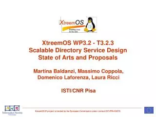 XtreemOS WP3.2 - T3.2.3 Scalable Directory Service Design State of Arts and Proposals