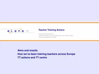 Teacher Training Actions