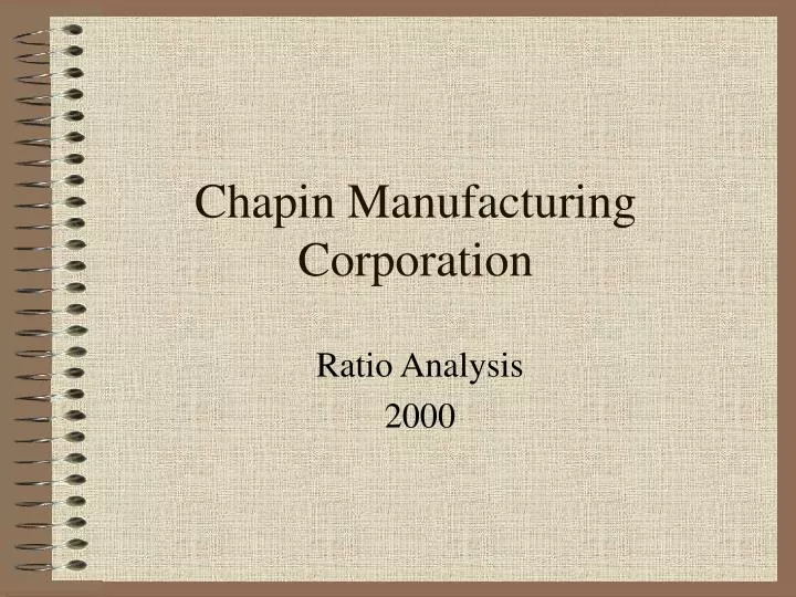 chapin manufacturing corporation