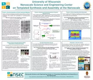 University of Wisconsin Nanoscale Science and Engineering Center on Templated Synthesis and Assembly at the Nanoscale