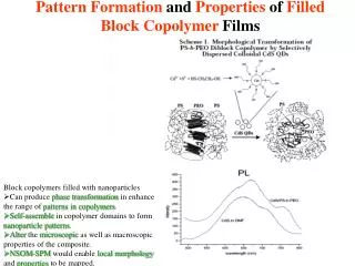 Pattern Formation and Properties of Filled Block Copolymer Films