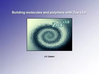 Building molecules and polymers with Zoa v3.0