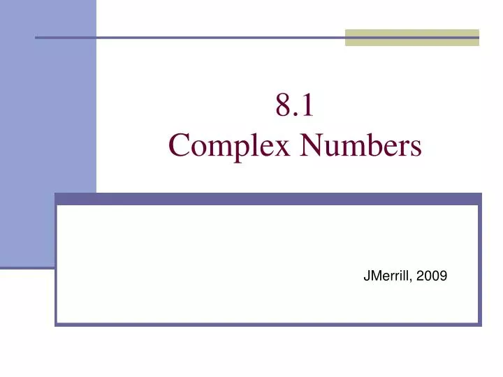 8 1 complex numbers
