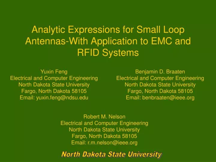 analytic expressions for small loop antennas with application to emc and rfid systems