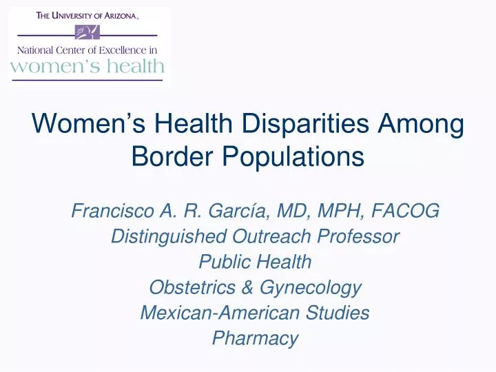 women s health disparities among border populations