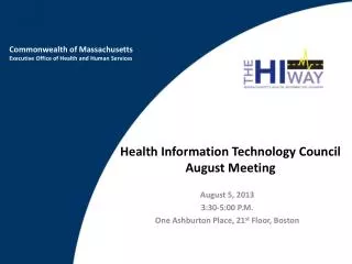 Health Information Technology Council August Meeting