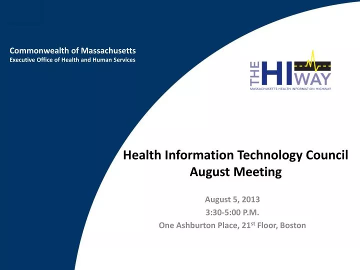 health information technology council august meeting
