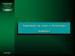 Organização do corpo e Terminologia Anatômica - slide 1