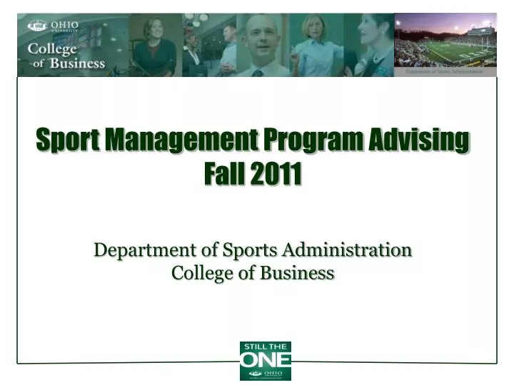 sport management program advising fall 2011