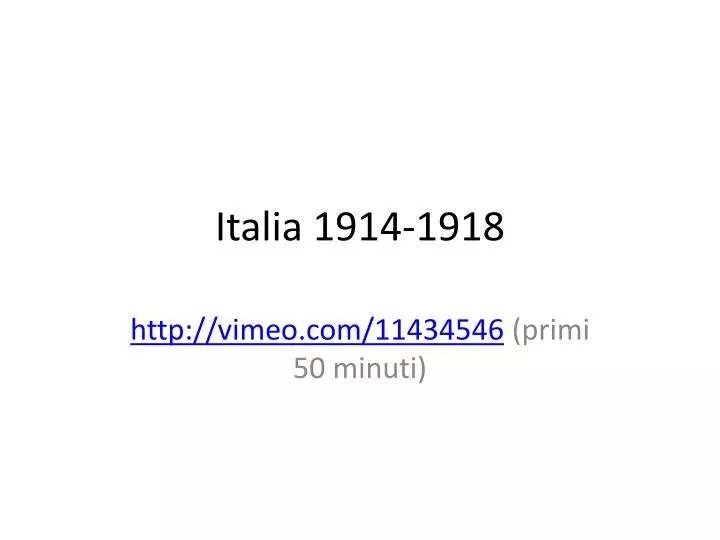italia 1914 1918