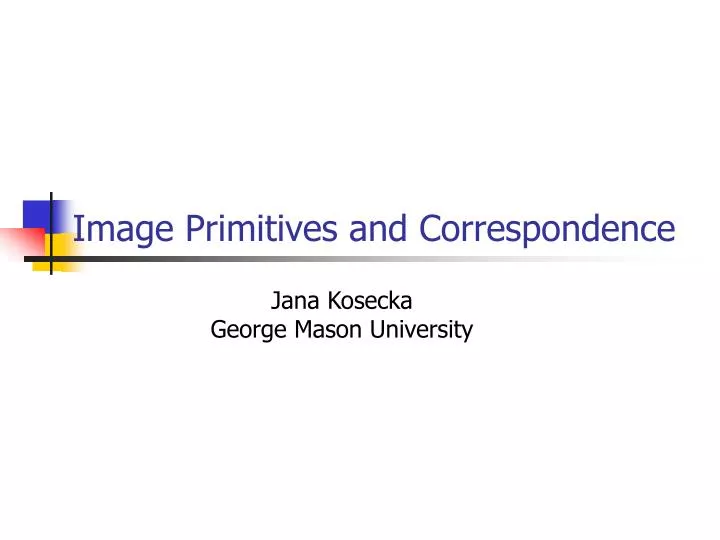 image primitives and correspondence