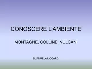 conoscere l ambiente