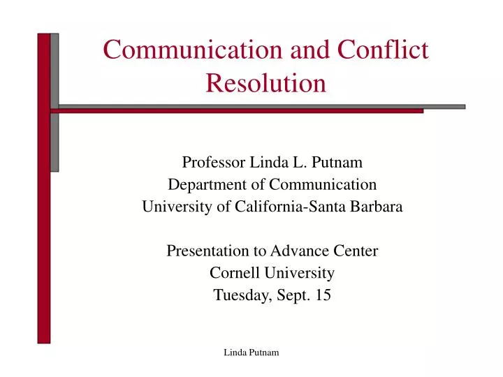 communication and conflict resolution