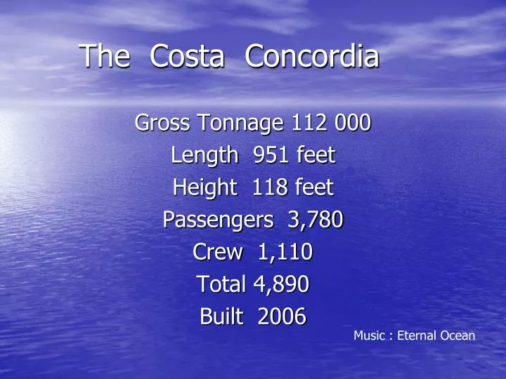 the costa concordia