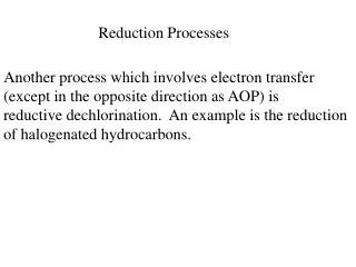 Reduction Processes