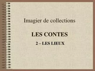 imagier de collections les contes