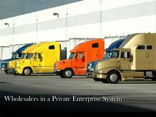 Wholesalers in a Private Enterprise System