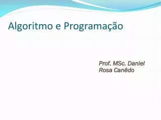 algoritmo e programa o