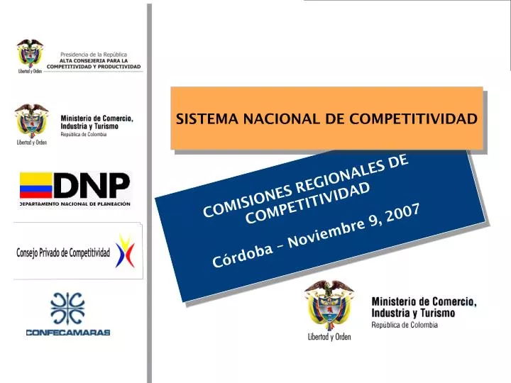 comisiones regionales de competitividad c rdoba noviembre 9 2007