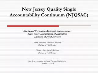 New Jersey Quality Single Accountability Continuum (NJQSAC)