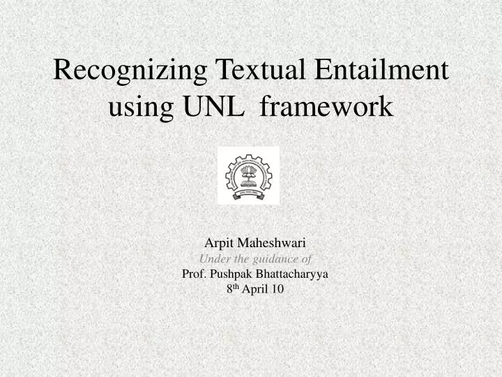 recognizing textual entailment using unl framework