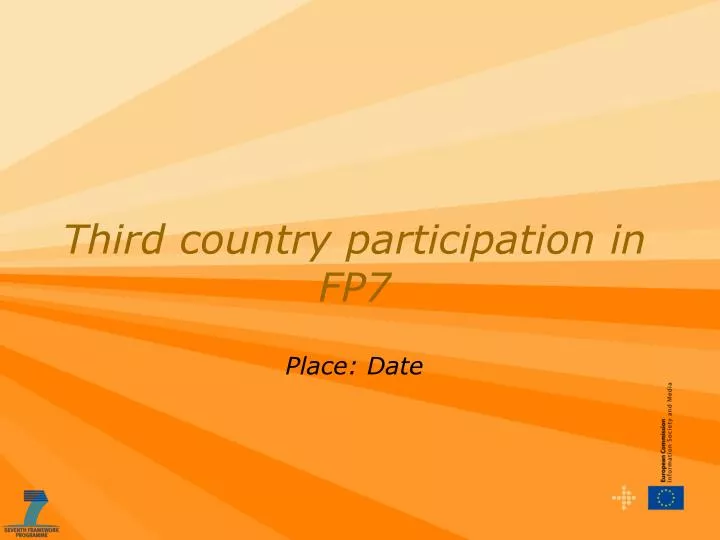third country participation in fp7 place date