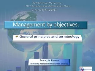 Management by objectives :