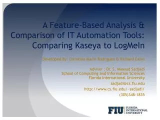 A Feature-Based Analysis &amp; Comparison of IT Automation Tools: Comparing Kaseya to LogMeIn