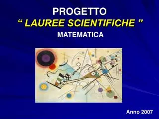 progetto lauree scientifiche