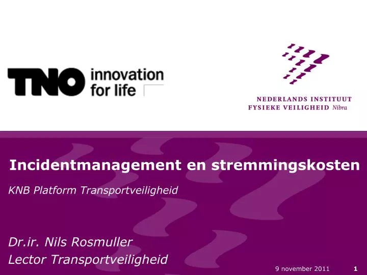 incidentmanagement en stremmingskosten